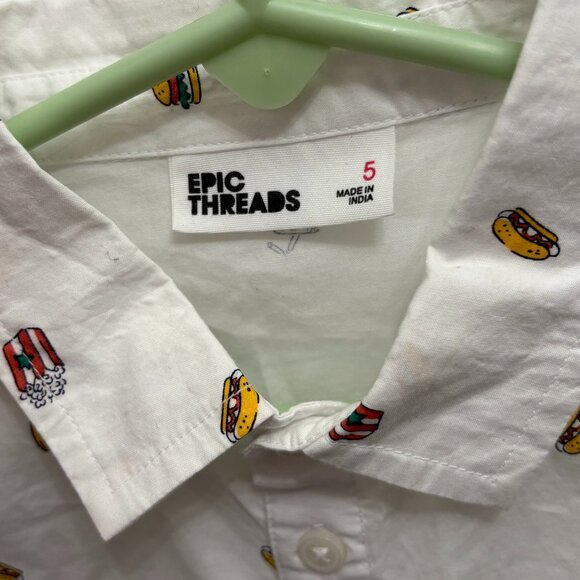 NWT Epic Threads Hotdog/Hamburger Button Up Shirt - Picture 4 of 5